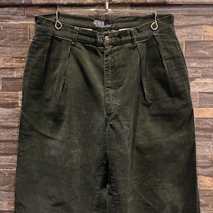 RALPH LAUREN POLO CORDS PANTS GREEN 1990'S OLD