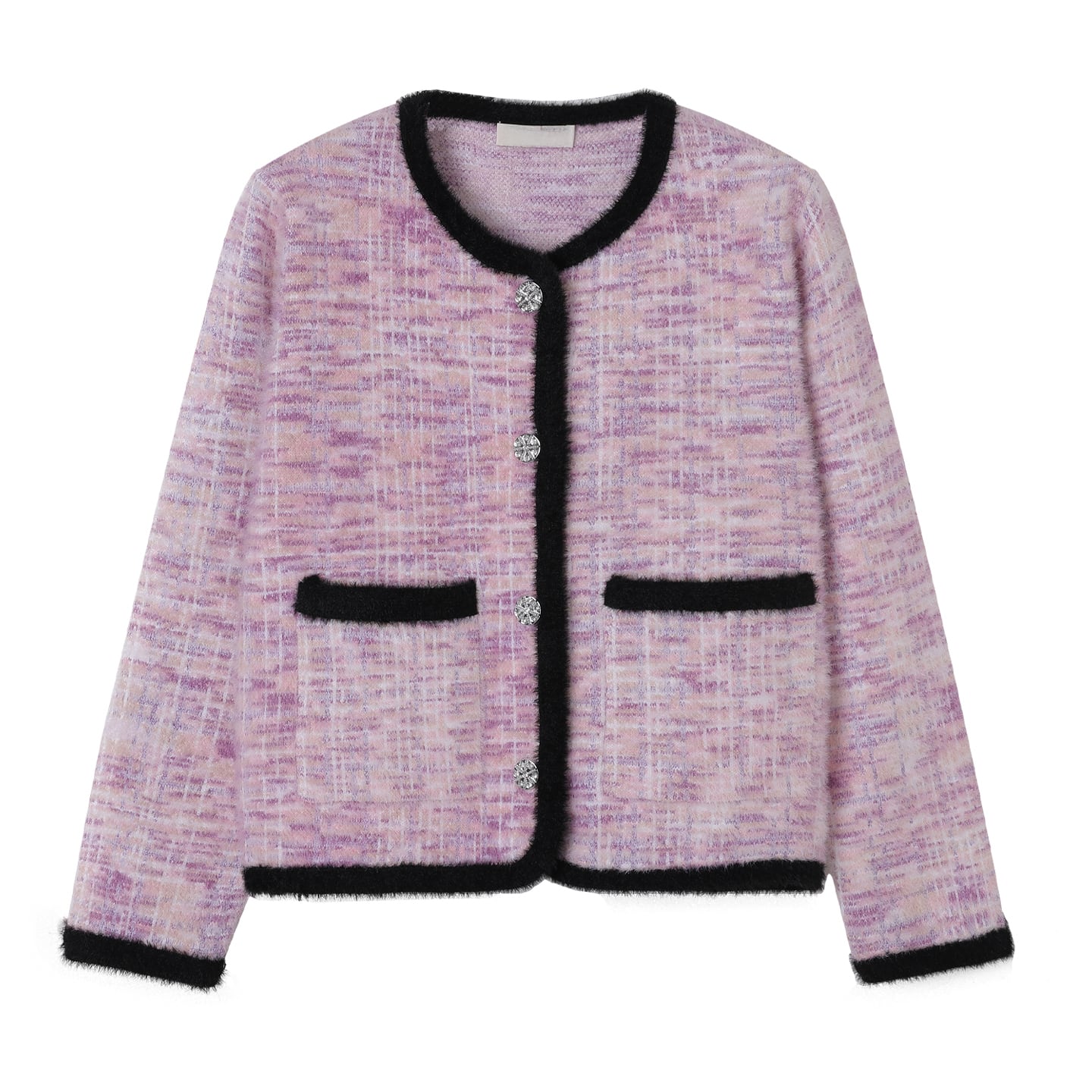 バイカラーミックスシャギーカーディガン A3447