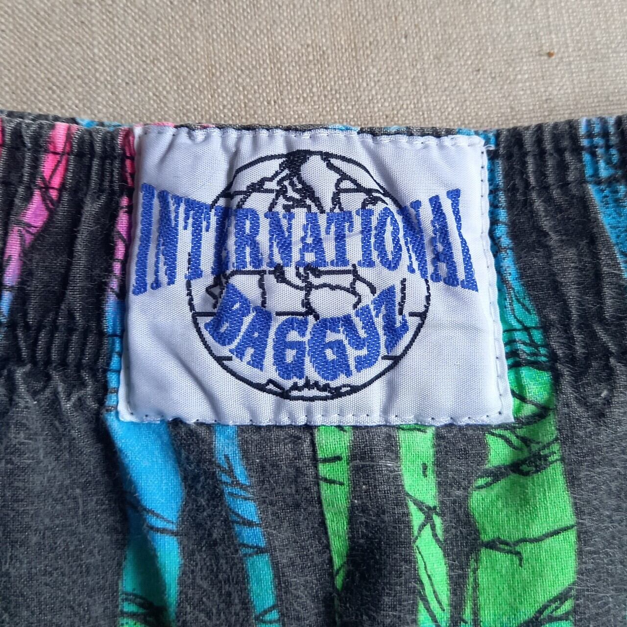 90s INTERNATIONAL BAGGYZ 総柄 イージーパンツ Lサイズ位 オールド 