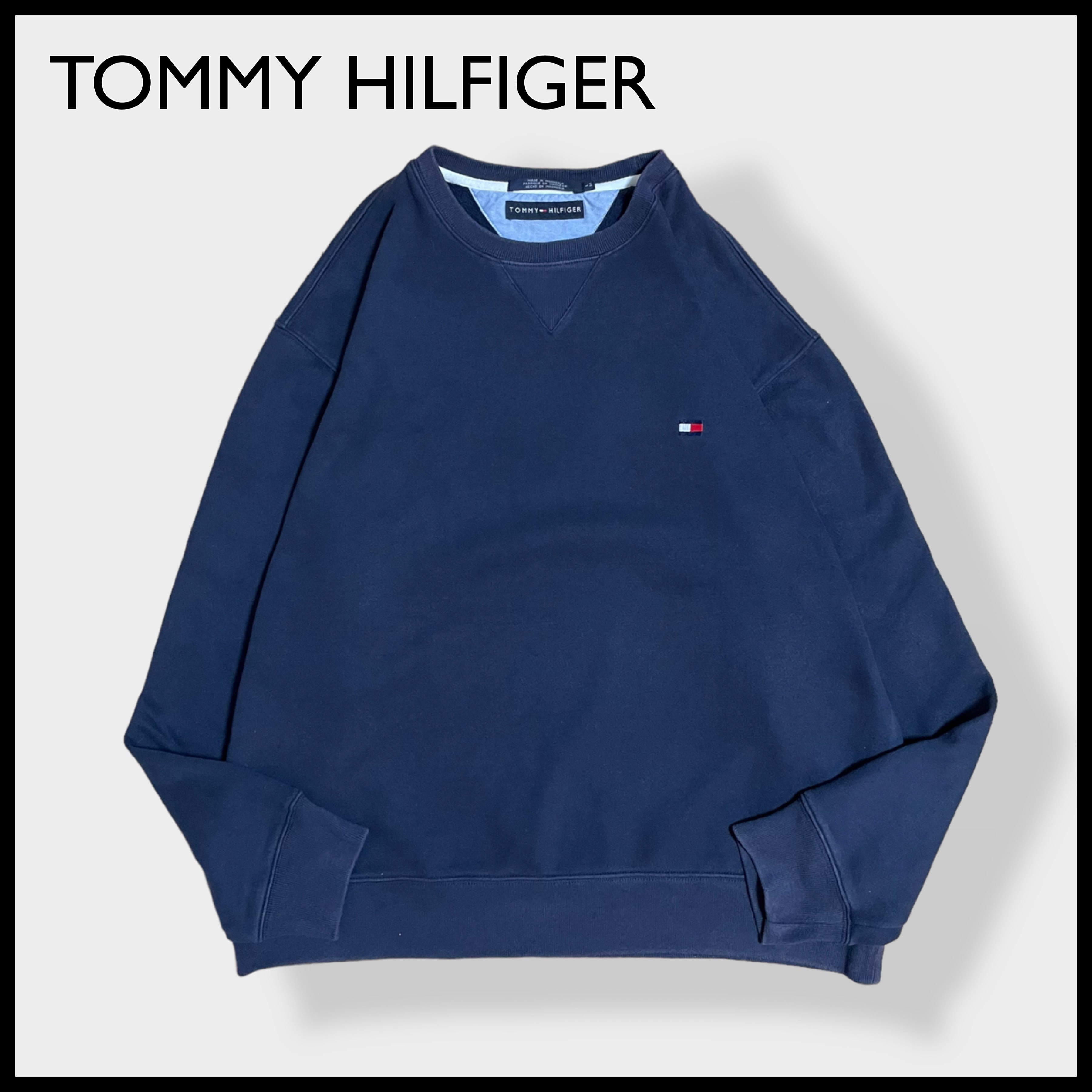 TOMMY HILFIGER】 刺繍ロゴ ワンポイントロゴ スウェット トレーナー