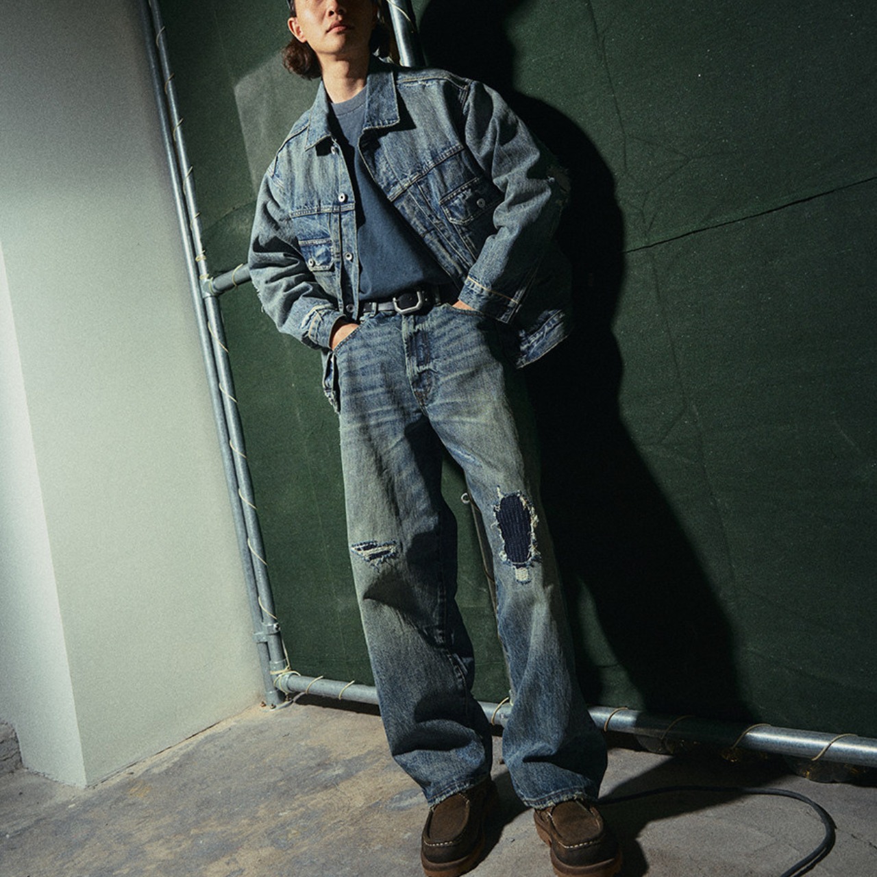 ナバホパッチワーク クラッシュ デニムジャケット K5591 - 4