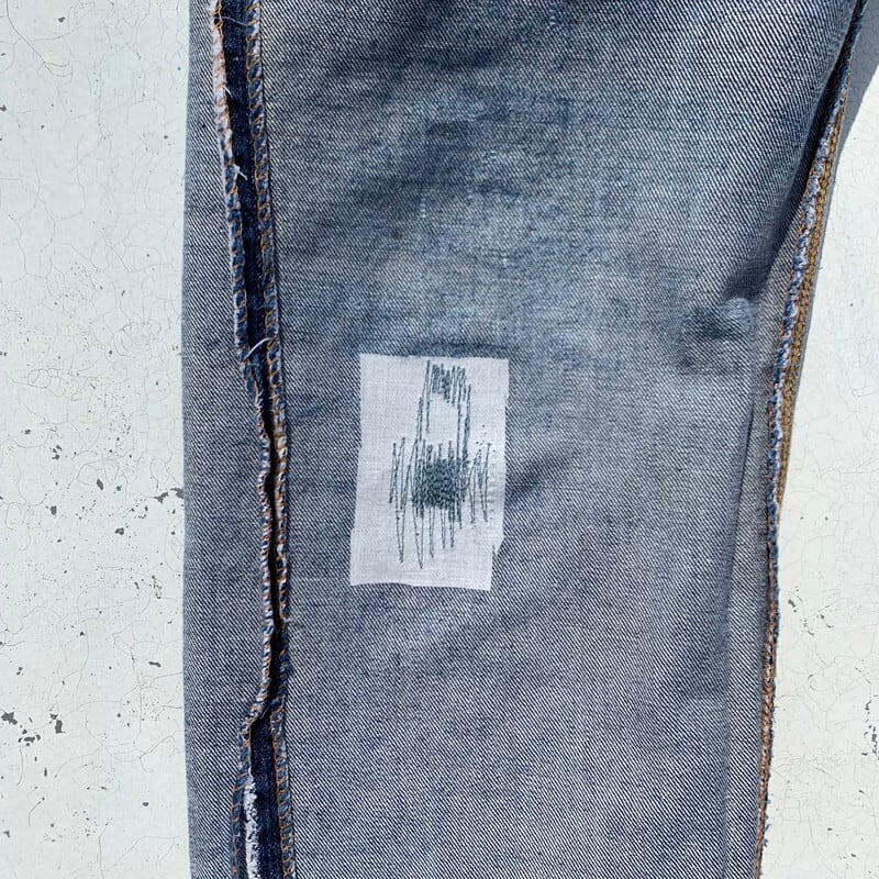 60's LEVI'S リーバイス 505 Big E デニム 刻印4 脇割 平行ステッチ