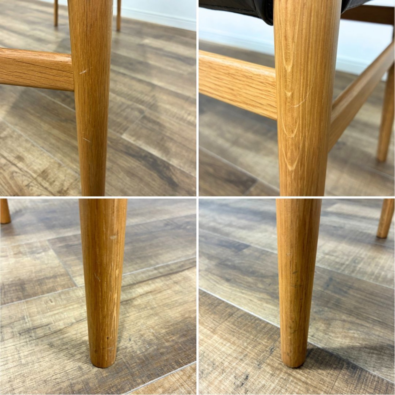 NOWHERE LIKE HOME Dining Bench LYS ノーウェアライクホーム ダイニングベンチ リス PVCブラック オーク カバーリング 関家具【中古】【200サイズ】