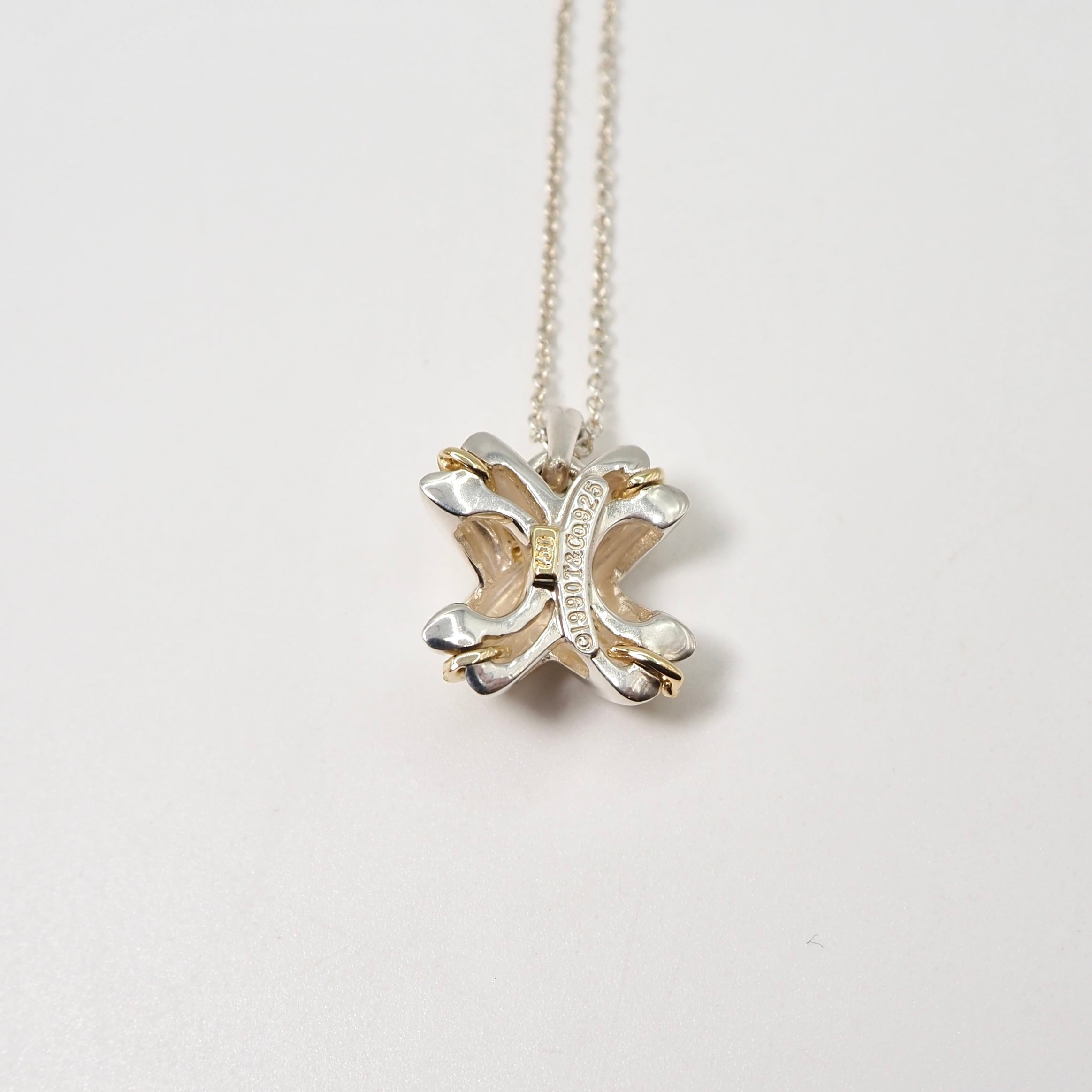 Tiffany&Co. シグネチャー コンビ ネックレス シルバー925 K18