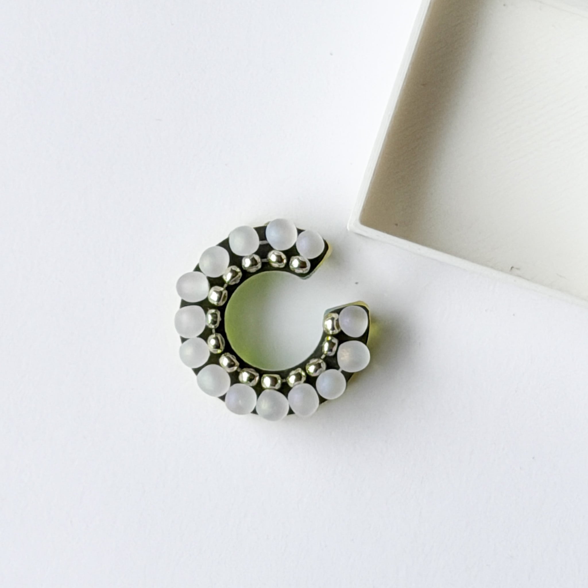 puzzle ring ear cuff 'bicolor' [06]
