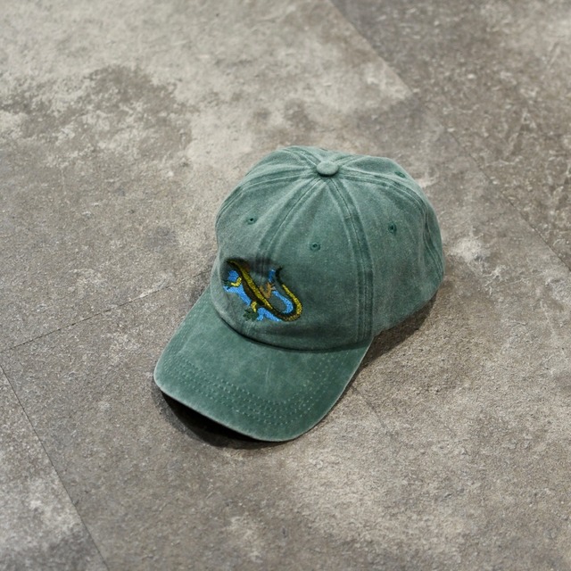 lizard embroidery fade 6 panel cap