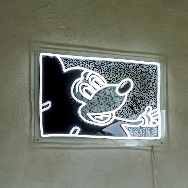 Keith Haring x Mickey “Monochrome”／LED ネオンサイン