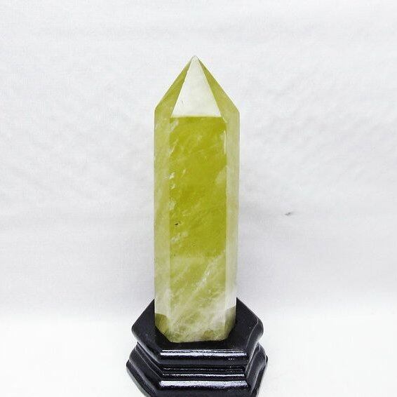 シトリン 六角柱 シトリンクォーツ ポイント 台座付属 一点物 152-4158