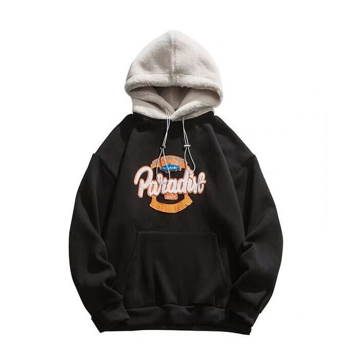 Nos Luxury 配色フードプリントパーカー 韓国ファッション通販 Nosweat