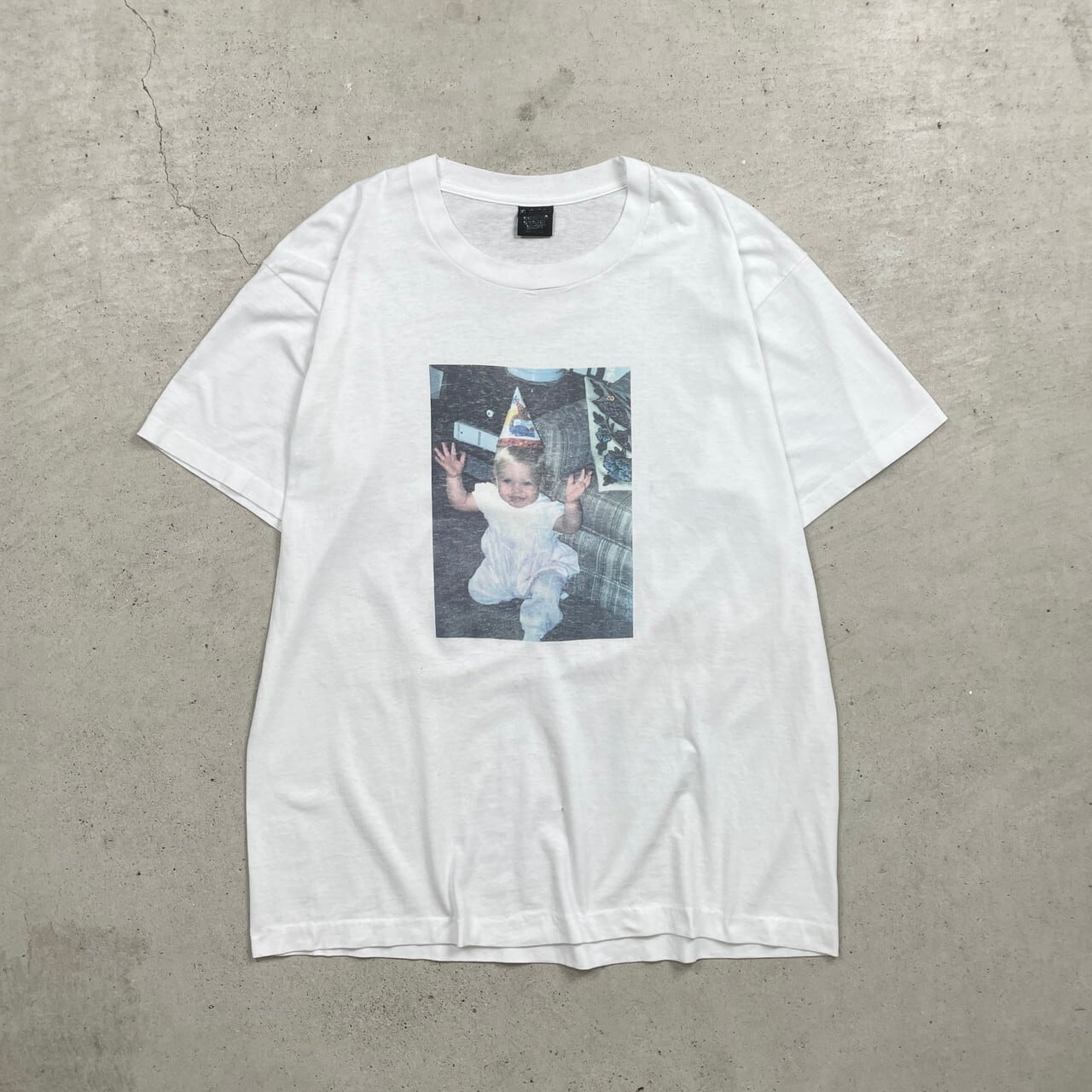 90年代 USA製 UNKNOWN フォトプリントTシャツ 赤ちゃん baby 誰やねんT  