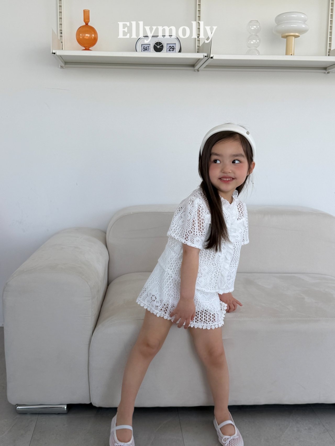 [ELLYMOLLY] Rosy Crochet Blouse +fee2 / [엘리몰리] 로지크로쉐블라우스