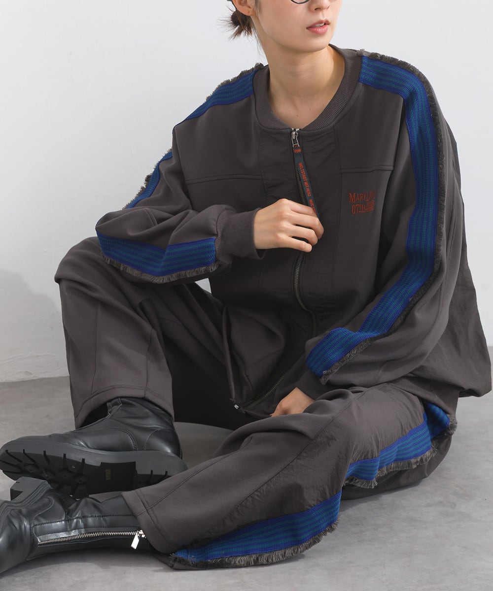 K53106 ポンチフリンジラインテープコクーンパンツ / Ponti Fringe