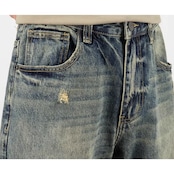 ワイドストレート フルレングス デニムパンツ af0442