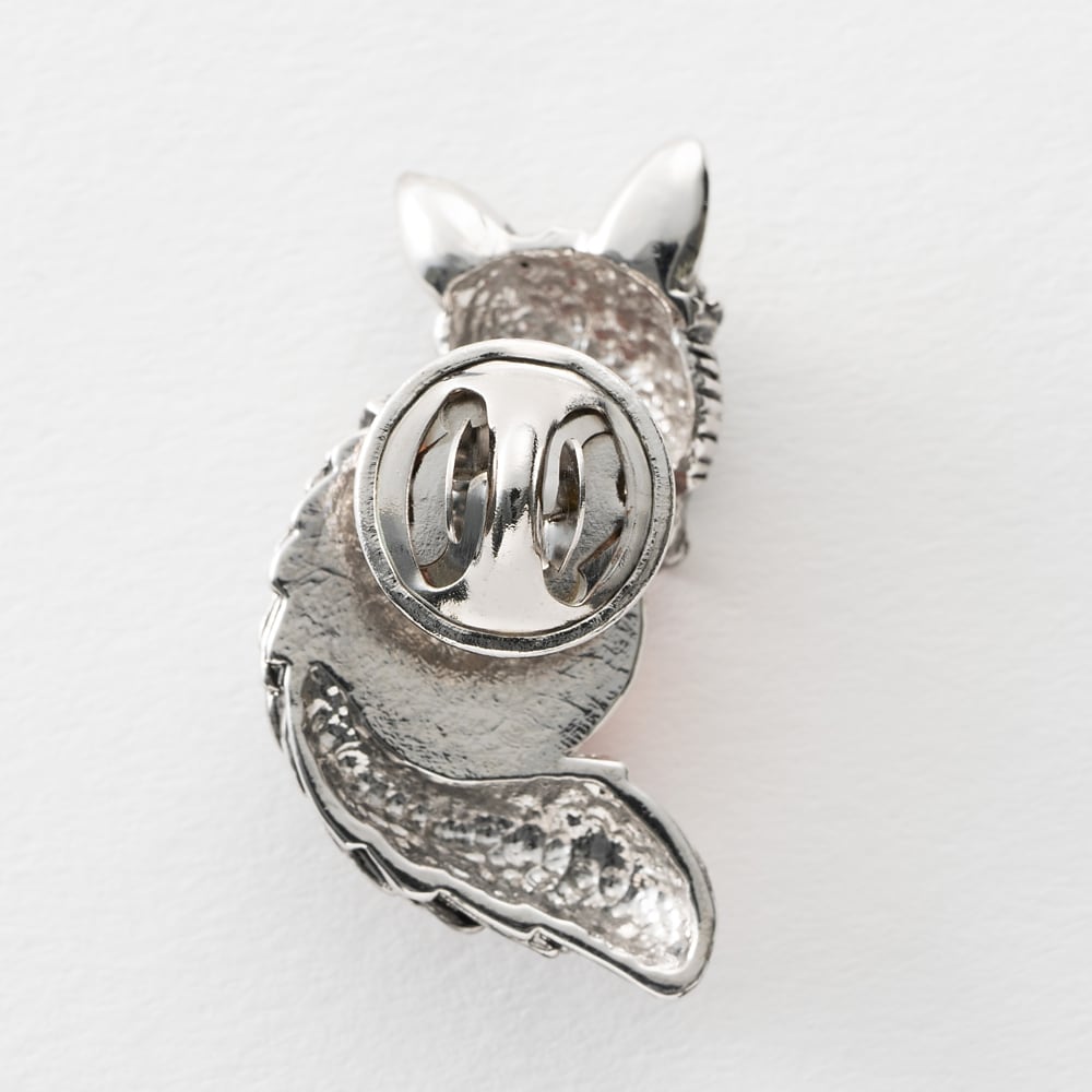 イマック　キツネ　ボヘミアングラス　バッジ　ブローチ　きつね アクセサリー バッジ ボヘミアングラス きつね 150742 プレゼント