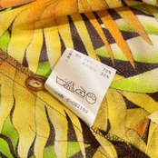 NINA RICCI ニナリッチ ボタニカル 総柄 ノースリーブ シャツ ブラウス サイズ 11 /オールド/ビンテージ