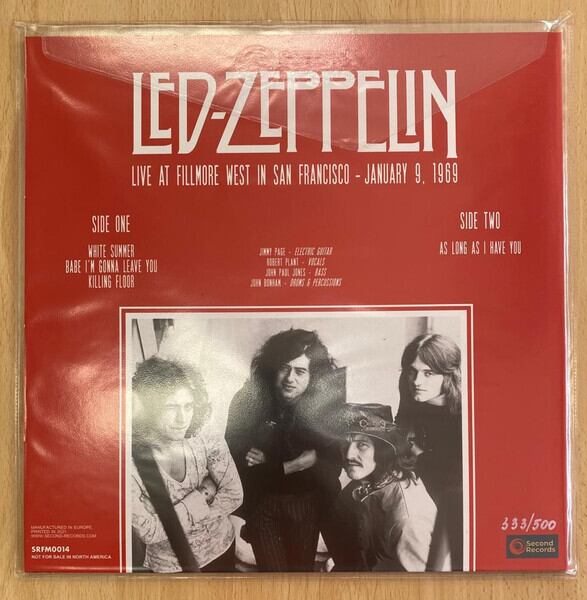 Led Zeppelin レッドツェッペリン - Live At Fillmore West In