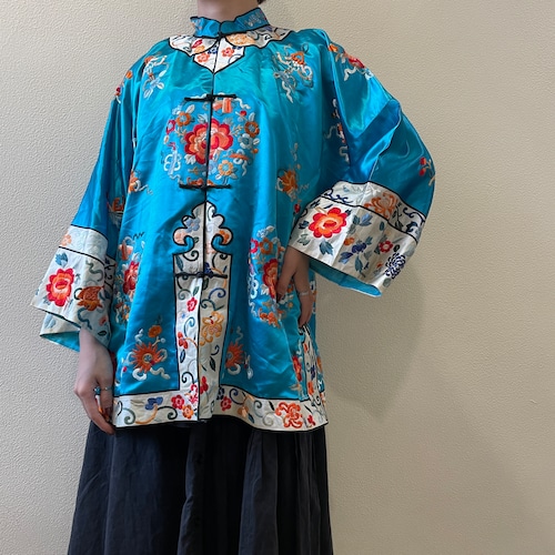 vintage Mandarin China gown shirt