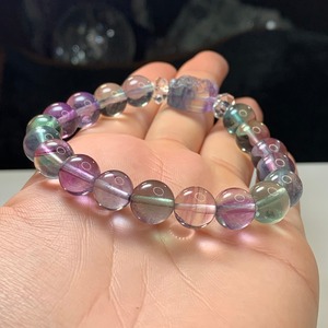 グラデーションフローライト・お花デザインブレスレット