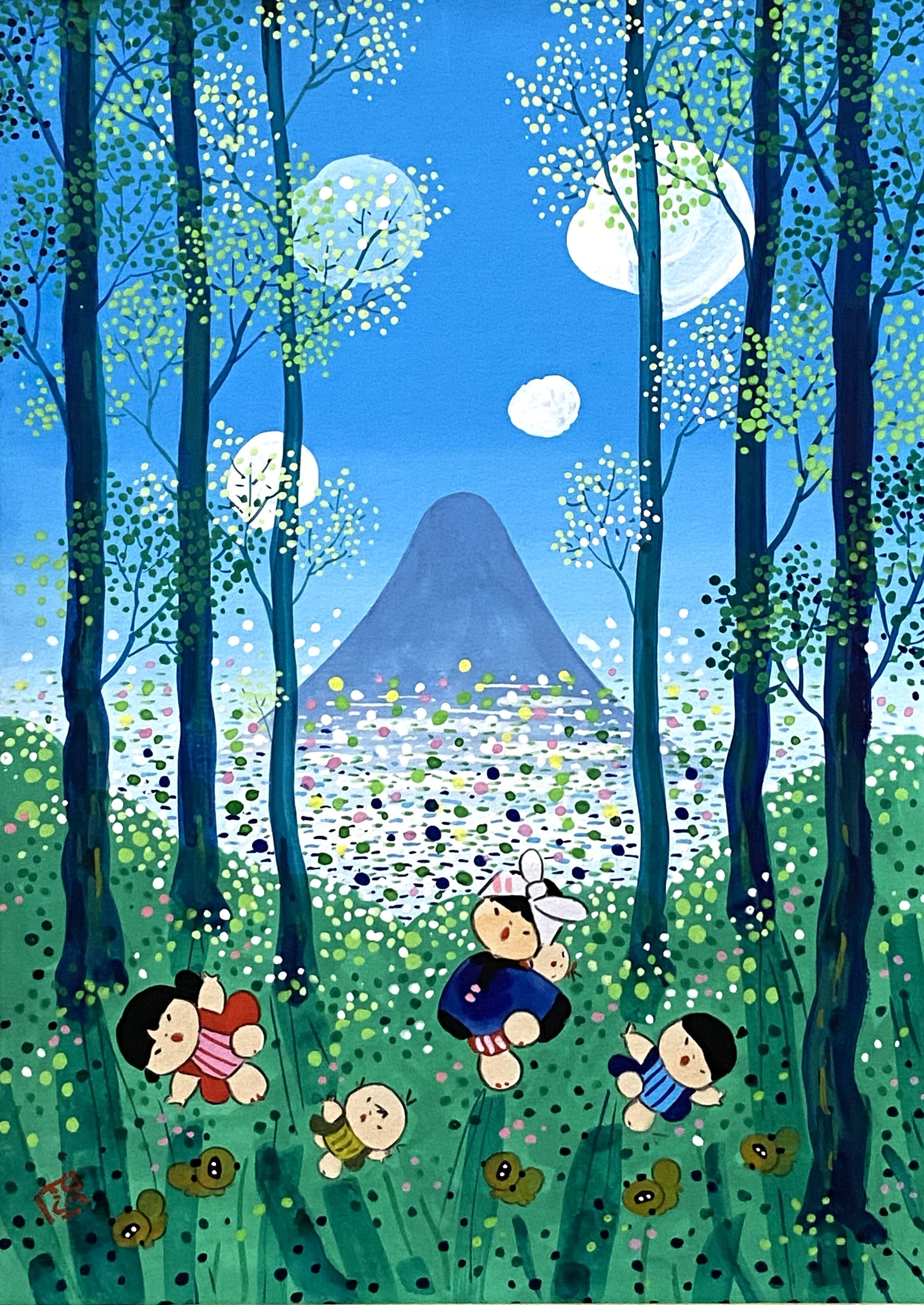 ガガイモ 原画 A4サイズ 原画 A4サイズ （額装付き・送料無料） | 童絵作家 池原昭治のお店