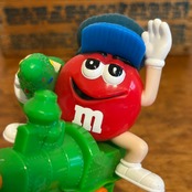 M&M's クリスマス・トレイン・トッパー サーカストレイン 列車 機関車 レッド 車掌 クリスマスツリー 2002 エムアンドエムズ MU-288