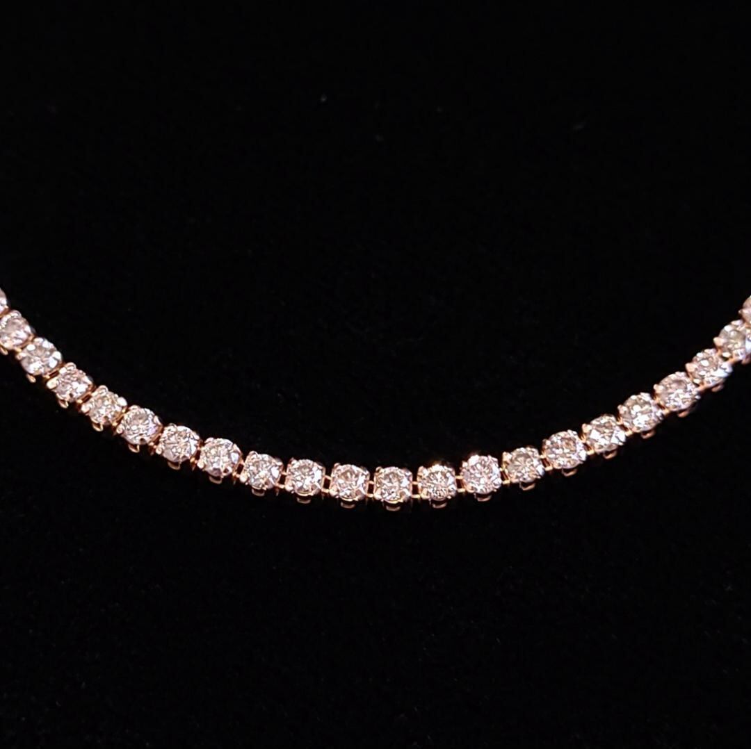 大人気！クリップ式 2ct ダイヤモンド K18 PGテニス ブレスレット 鑑別