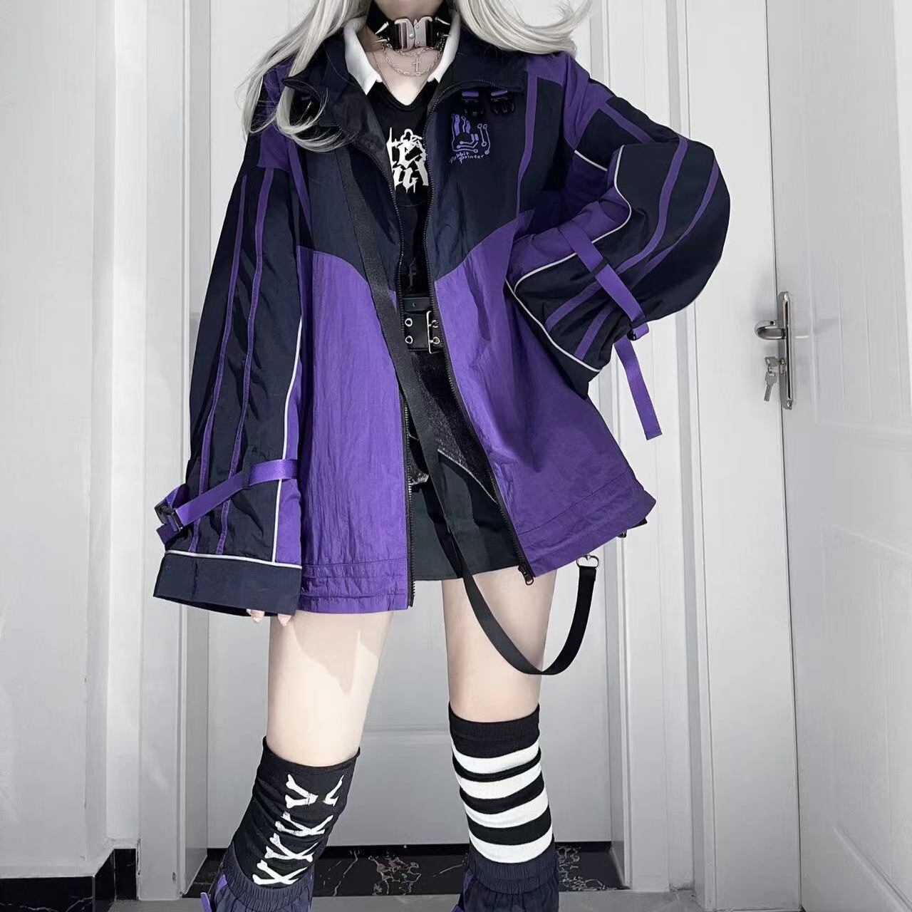 ビッグシルエットパープルジャケット　1140