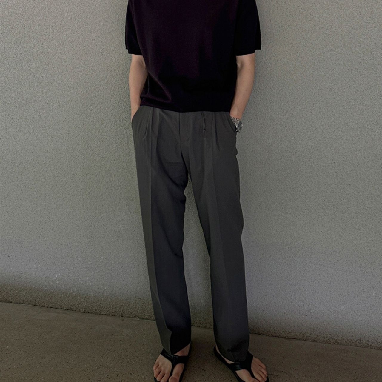 ストレートカジュアルグレーパンツ　MT0080434