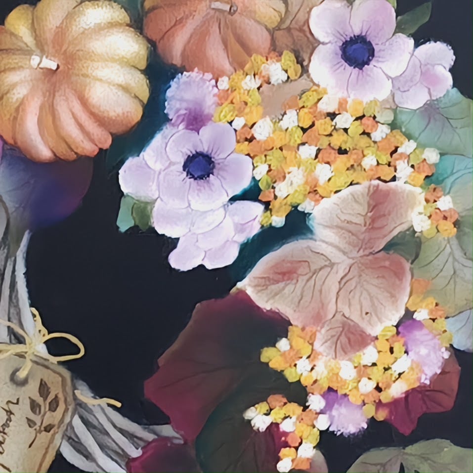 【油彩画】　「ハロウィンリース」　Ｆ3 号　油絵 油彩画】 「ハロウィンリース」 F3 号 油絵 ハロウィン - 絵画の人気