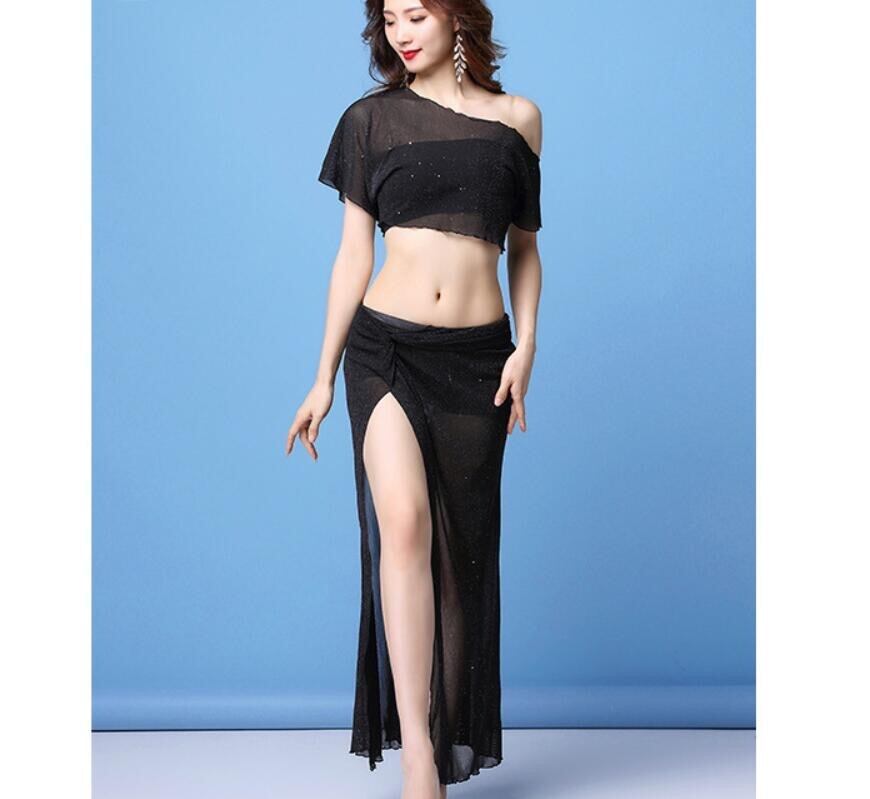 ベリーダンス　スカート　2点 ベリーダンス衣装 2点セット トップス スカート インナーパンツ付き