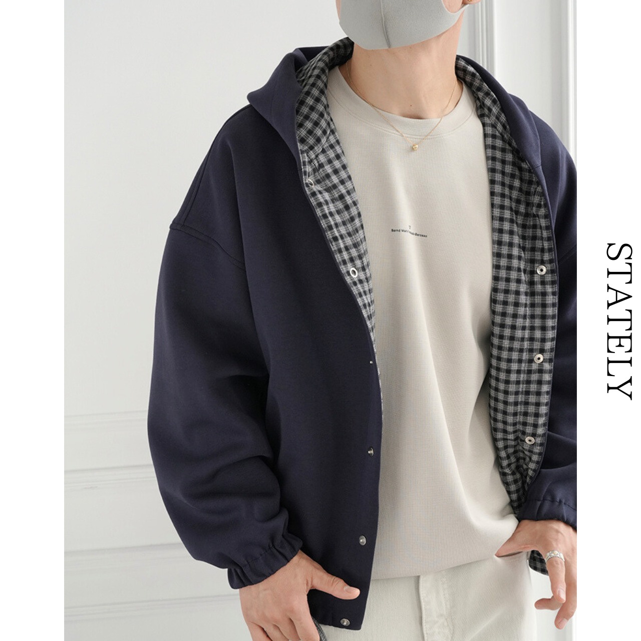 reversibleチェックフーディジャケット/2color_O16・画像6