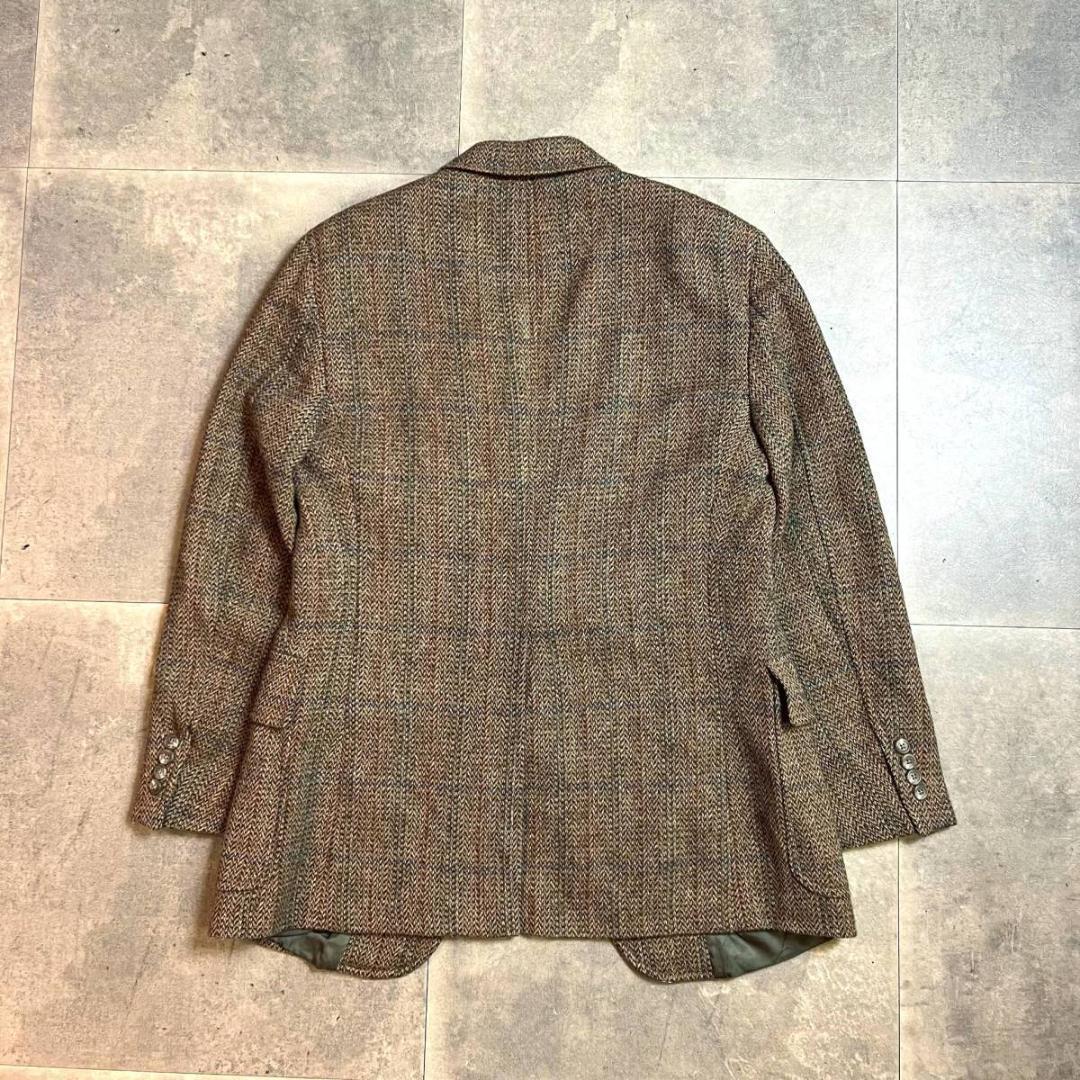 80's～90's Made In USA POLO Ralph Lauren Tweed Blazer In Brown Tweed 41R L /  80s 90s USA製 ポロ ラルフローレン ツイードジャケット 41R L相当 ブラウン テーラードジャケット ブレザー アメトラ 古着