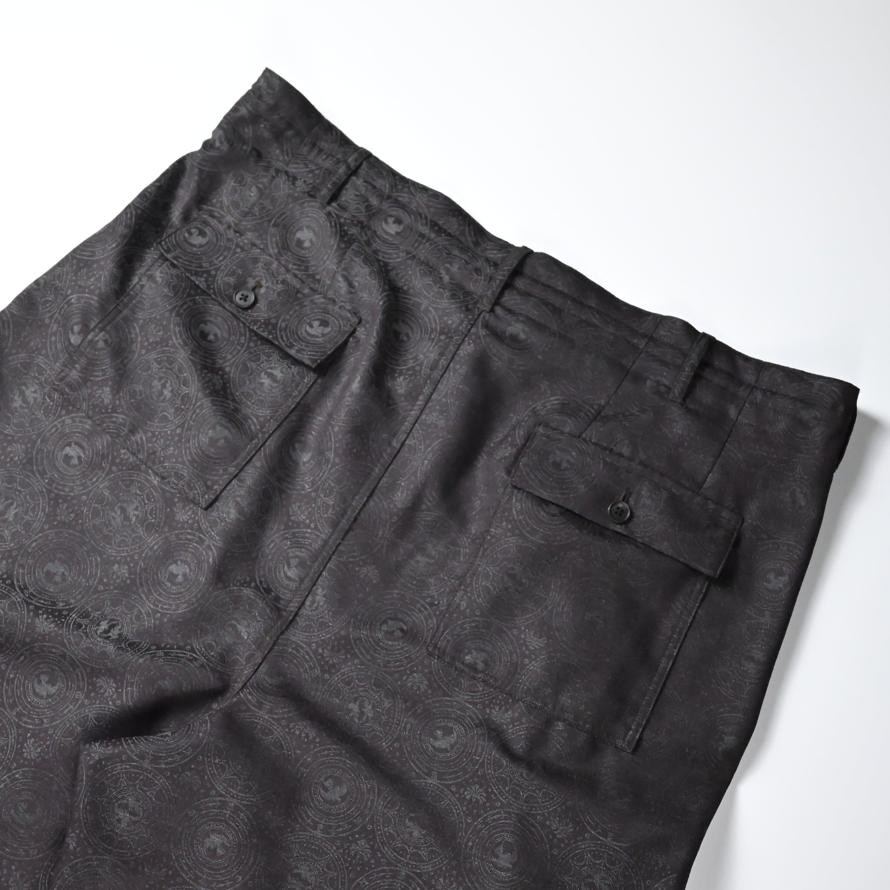 Nonnotte / 2-Tuck Draw Cord Wide Trousers | GANKO