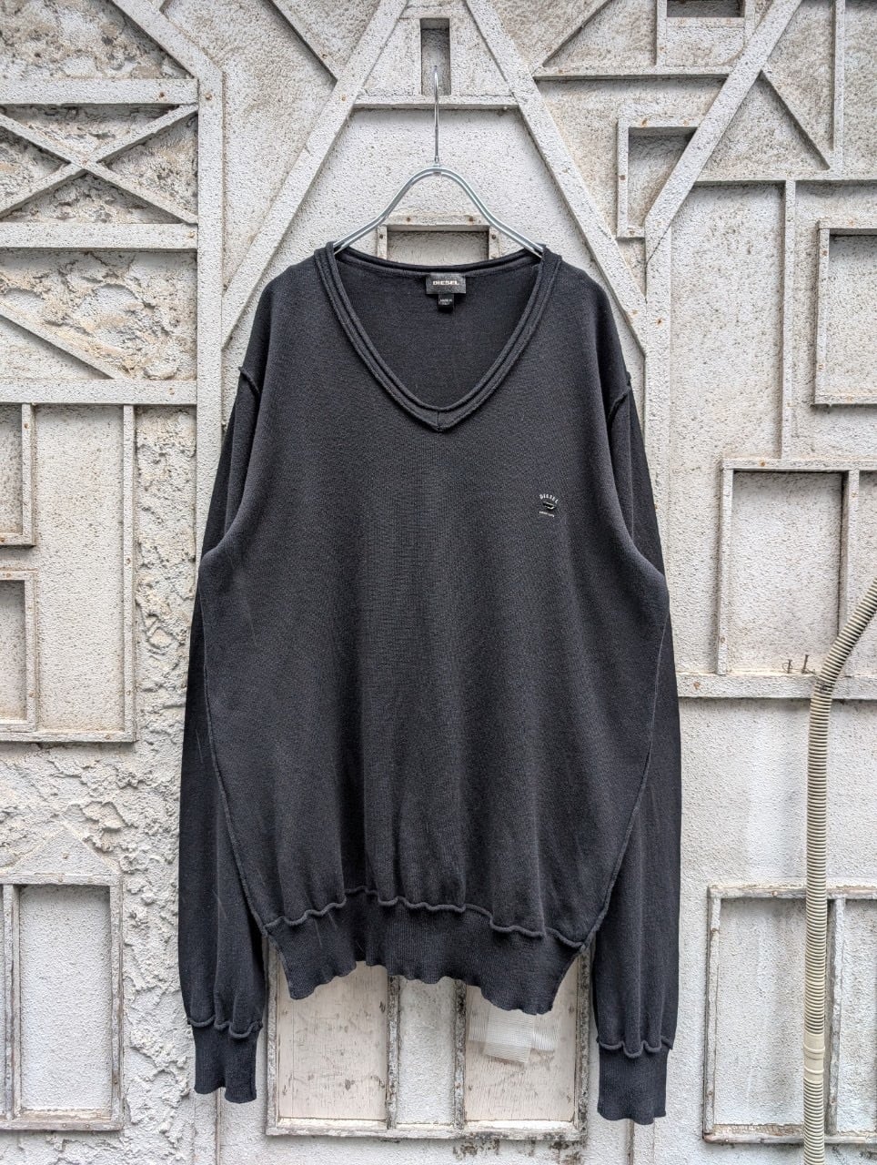 "DIESEL" v-neck knit L/S / made in ITALY