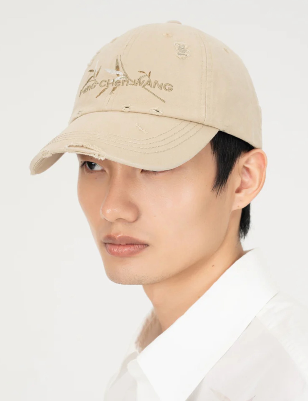 【26SS】Feng Chen Wang フェンチェンワン / KHAKI BAMBOO EMBROIDERY BASEBALL CAP - 2