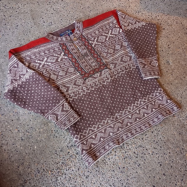 ノルウェー製 DEVOLT フック式ノルディックセーター used [212017]