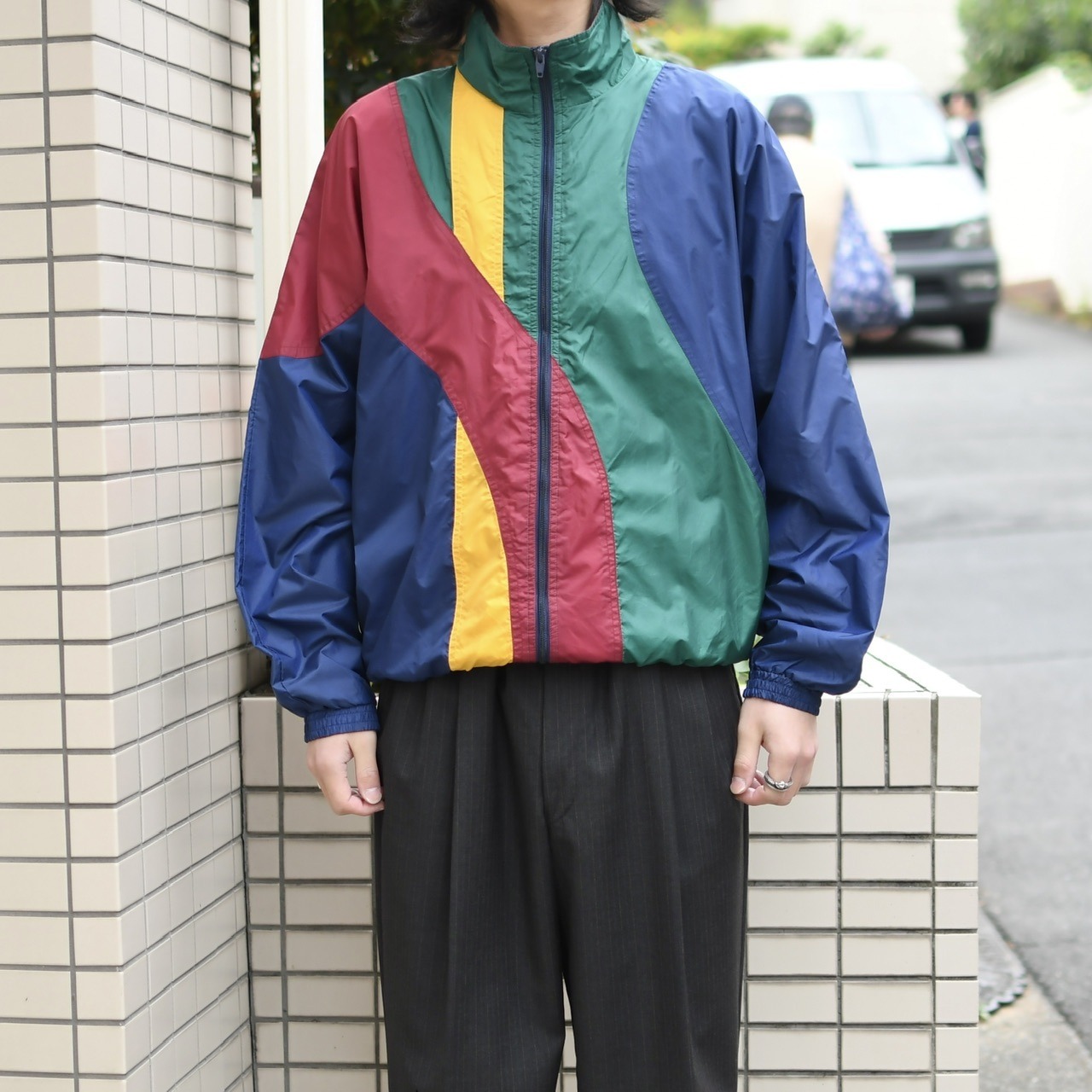 London Fog switching design nylon blouson