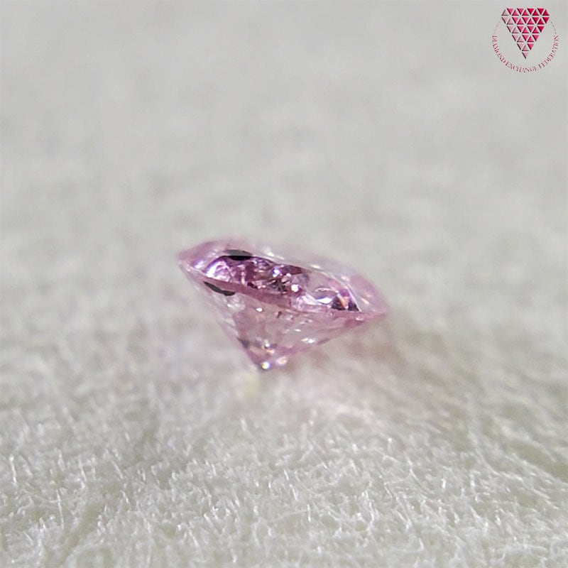 0.032ct Fancy Intense Purplish Pink I2 CGL 天然 ピンク ダイヤモンド ルース ラウンド | DIAMOND  EXCHANGE FEDERATION