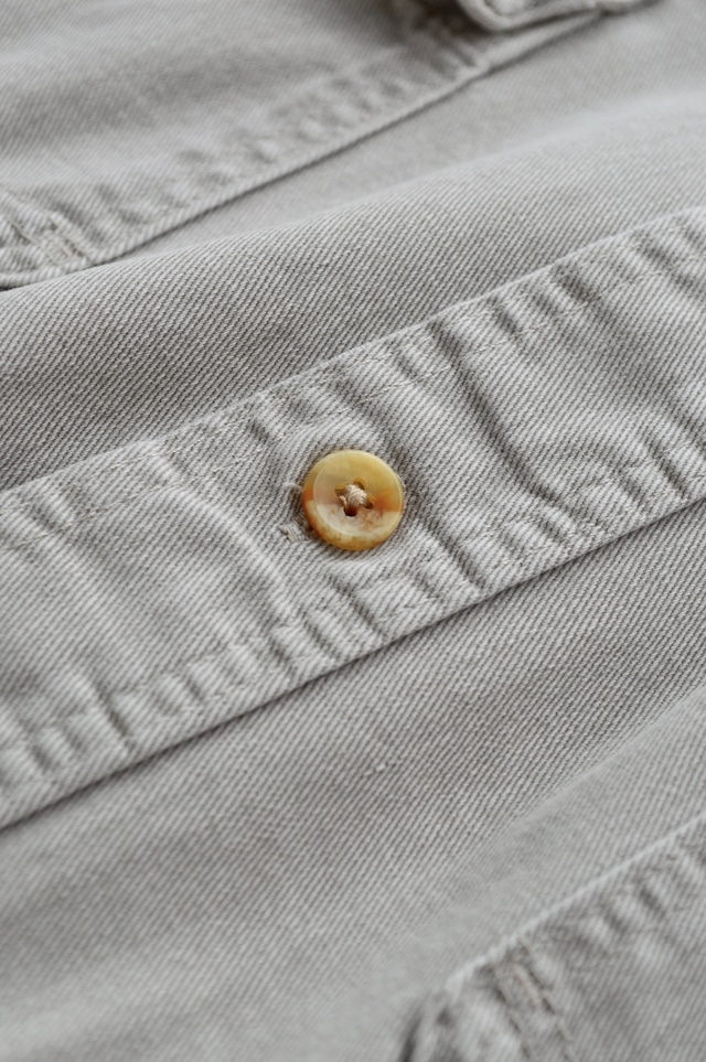 Eddie Bauer 1980's Eikhorn Twill Made in USA Heavy Twill Flap Work Shirt エディーバウアー 80s シャツ エルクホーンツイル