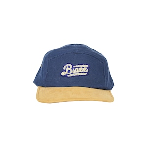 MOCO LOGO SUEDE PEAK 5 PANEL CAP [NAVY]