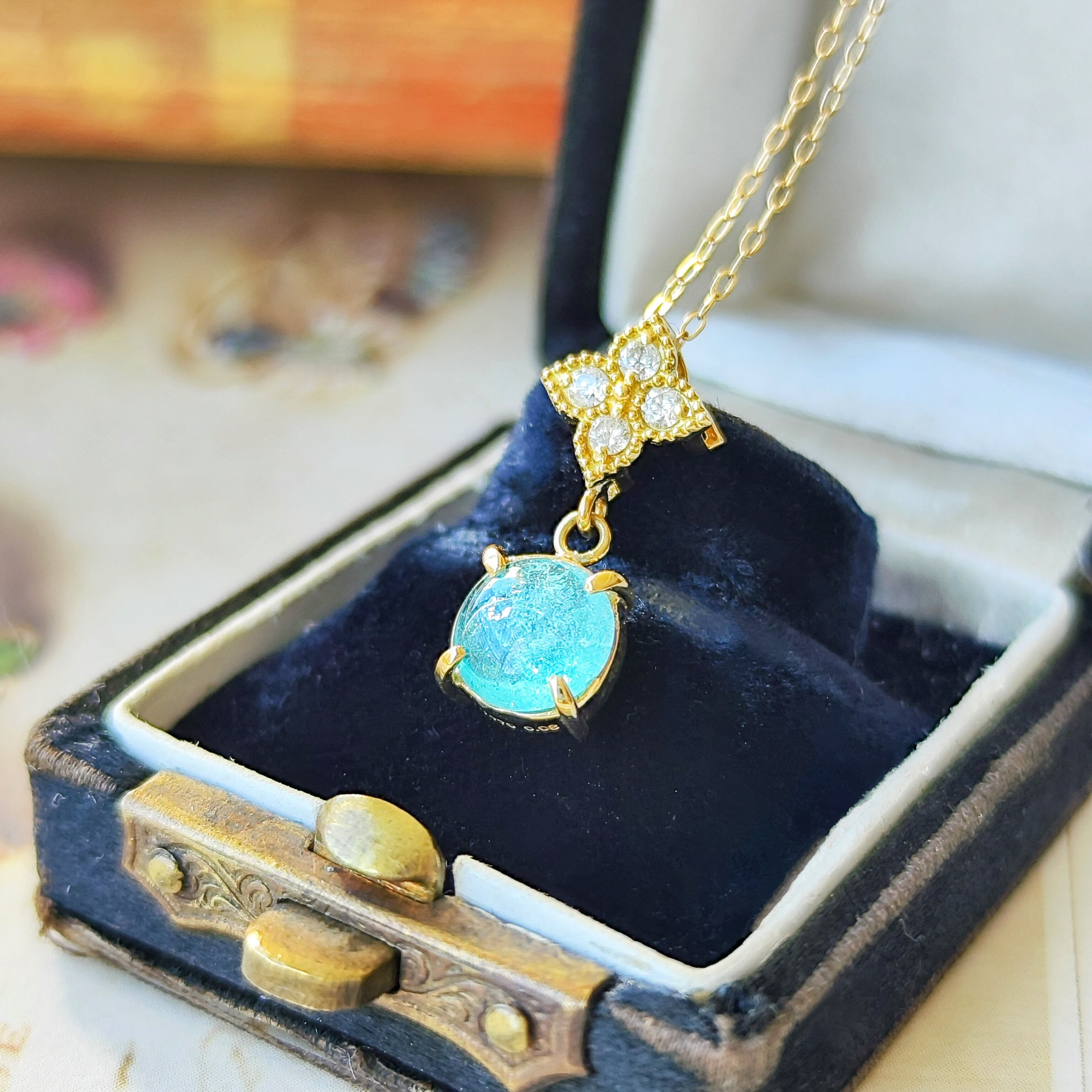 お値下げ】天然パライバトルマリン 天然ダイヤモンド 鑑別書付き  