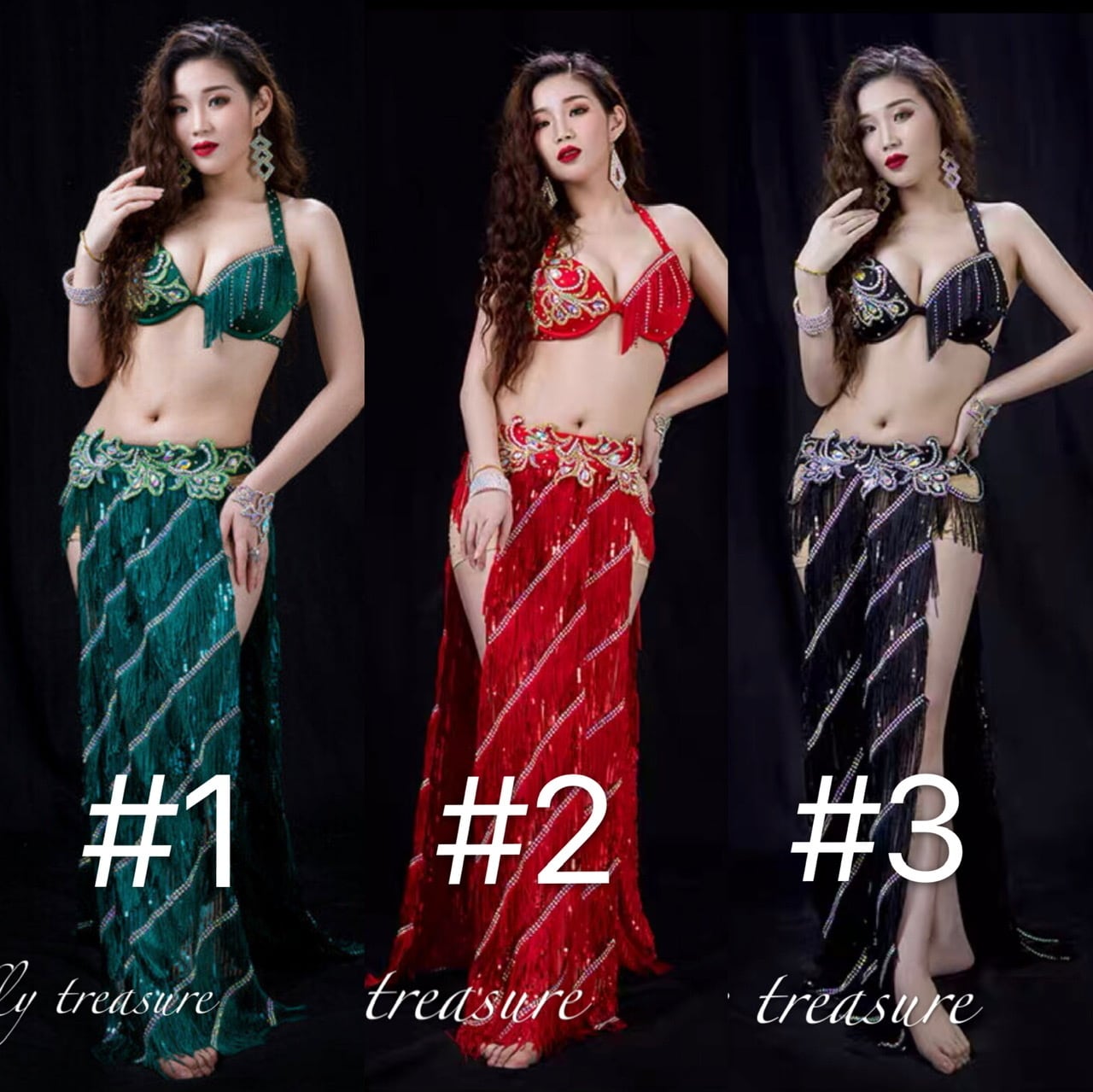 オーダーメイド ベリーダンス衣装 ブラ スカート2点セット CCZWYC056 YP 202303