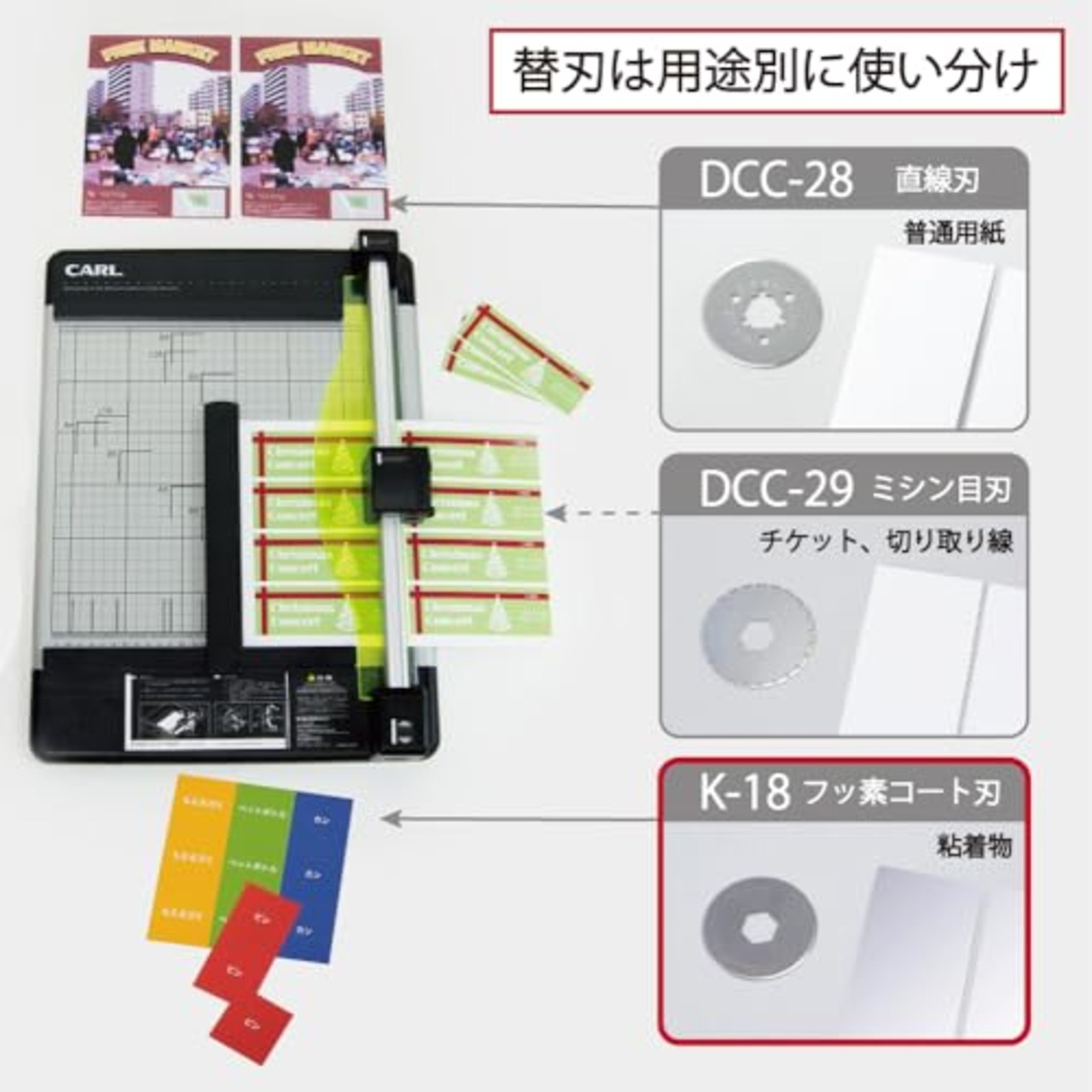 カール事務器(CARL) 替刃 ペーパーカッター 丸刃 フッ素コート 1枚入り K-18