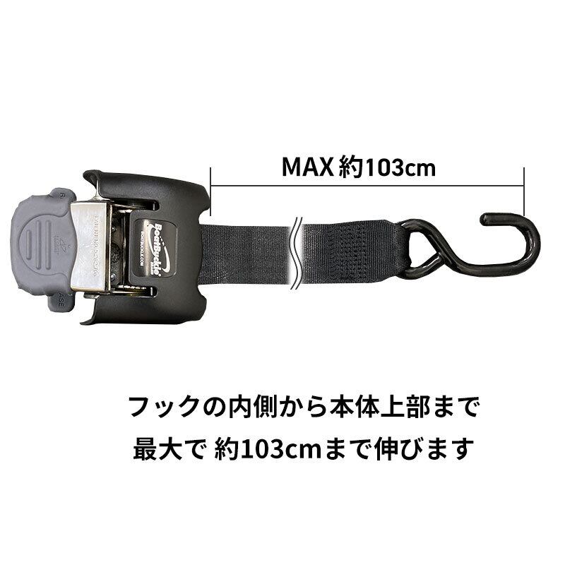 BOATBUCKLE トランサムタイダウンベルト 2本セット ステンレス製