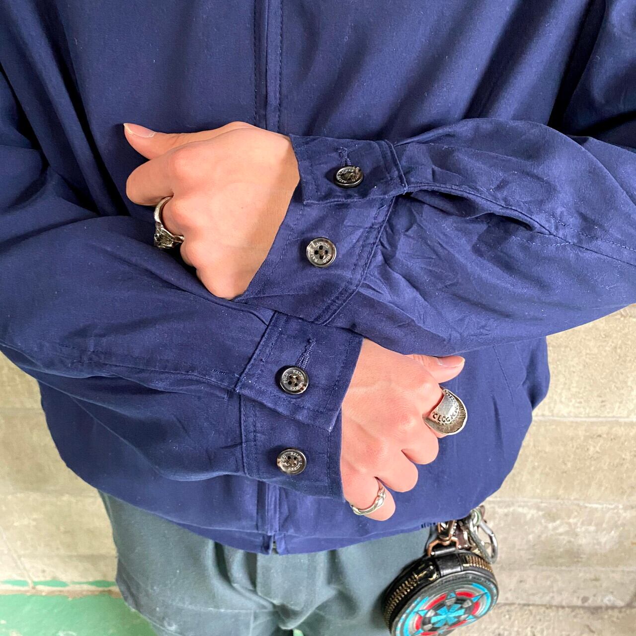 ポロバイラルフローレン スイングトップ メンズL 古着 ナイロン