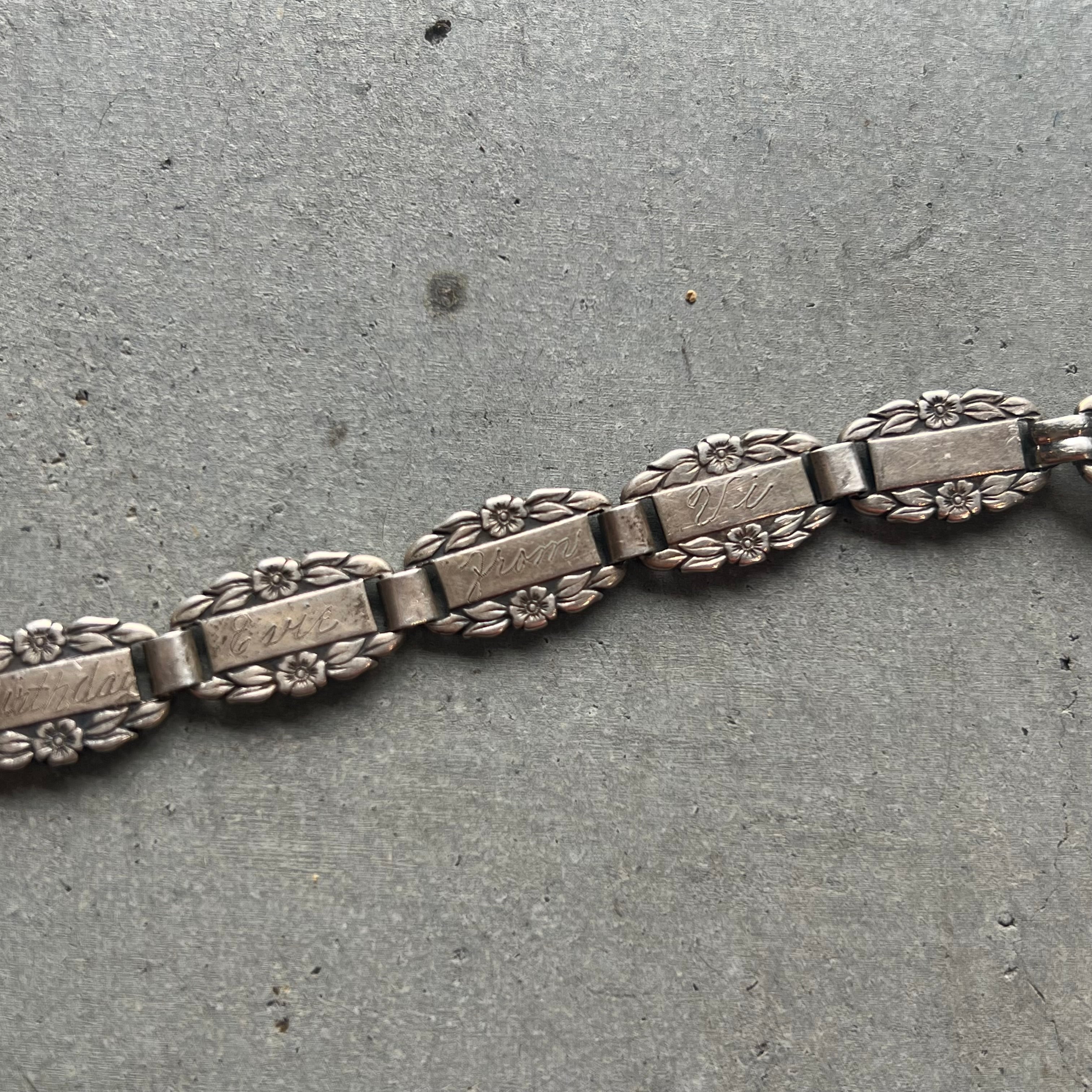 1940s WW2 SWEET HEART JEWELRY BRACELET | BUFF STOCK YARD