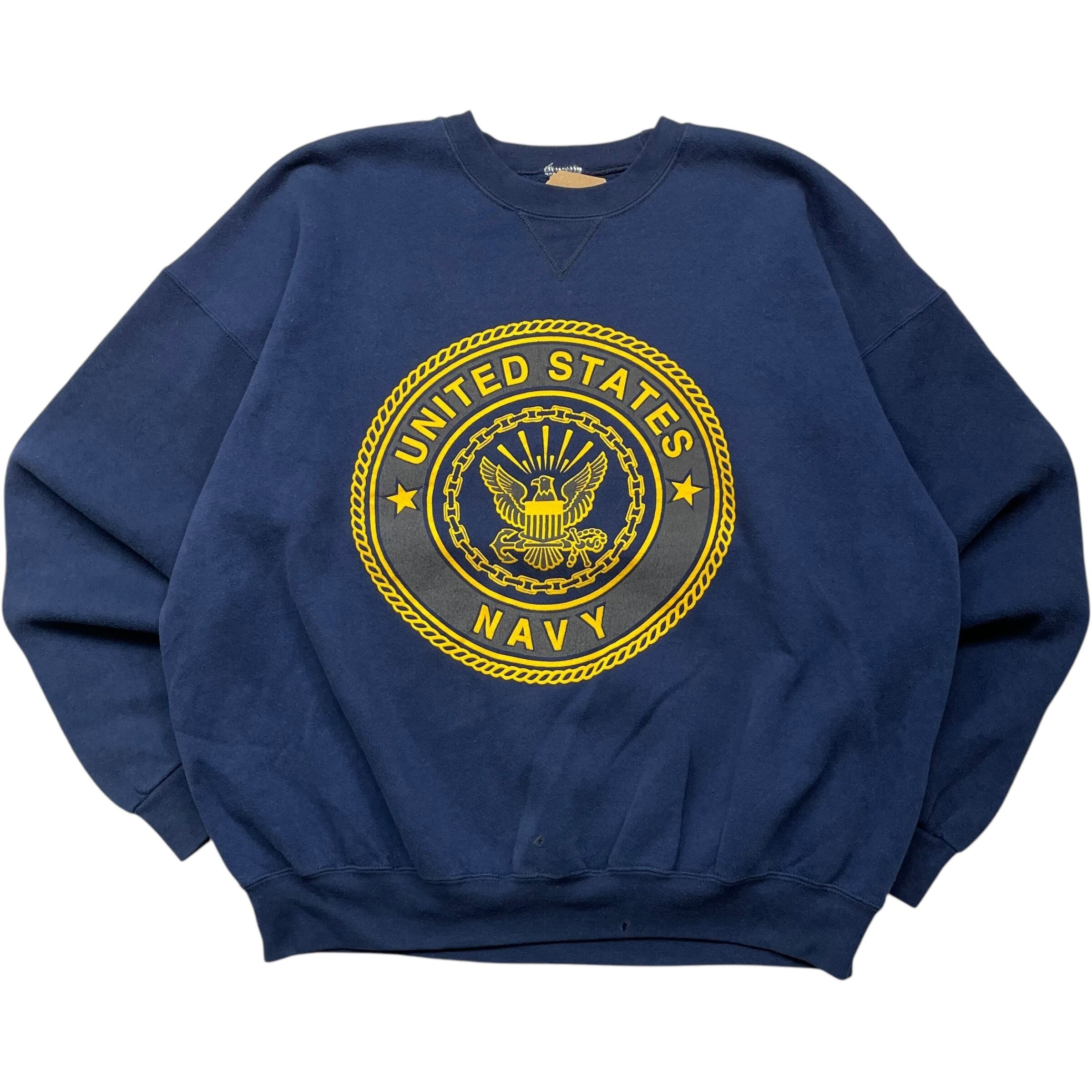 《L》 UNITED STATES NAVY アメリカ海軍 スウェット ネイビー no.5011