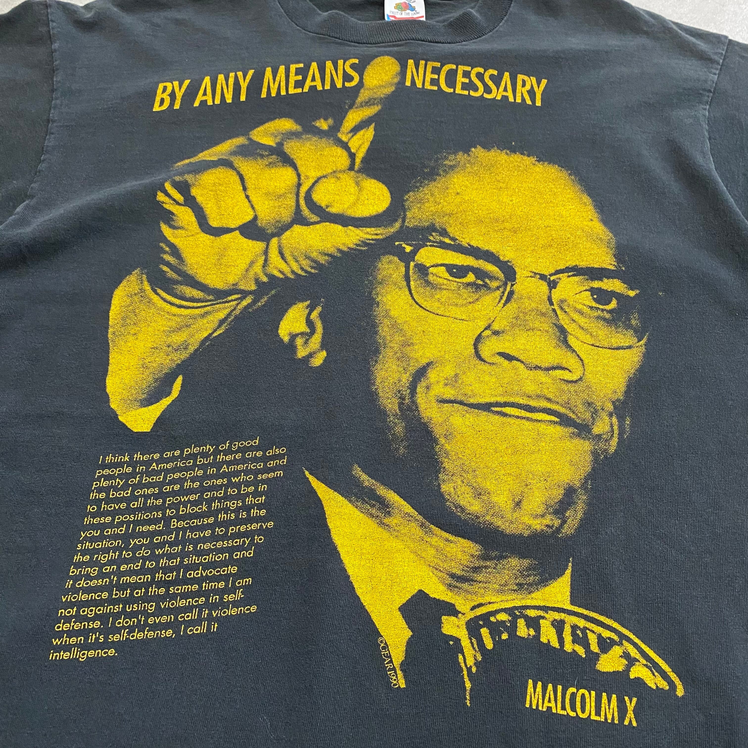 90年代 USA製 size: XL 【 MALCOM X 】マルコムX プリントTシャツ