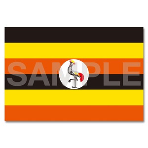 世界の国旗ポストカード ＜アフリカ＞ ウガンダ共和国 Flags of the world POST CARD ＜Africa＞ Republic of Uganda