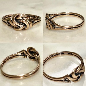 antique 9ct gold knot ring