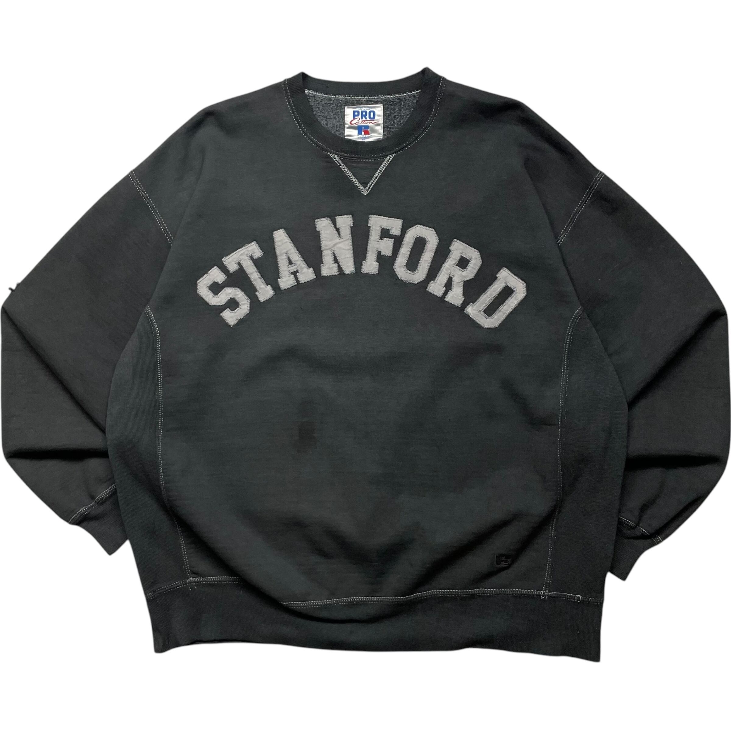 《XL》 russell athletic ラッセルアスレチック PRO COTTON スウェット STANFORD ブラック USA製 90年代 vintage no.6297